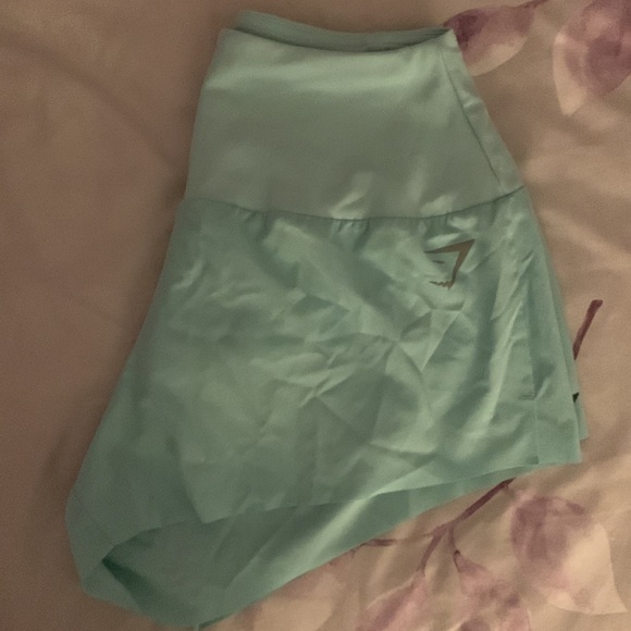 COPY - Teal Gymshark athletic shorts with zipper pocket - Picture 3 of 4